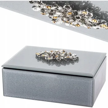 Šperkovnice ŠEDÁ ŠPERKOVNICE ŠPERKOVNICA, OSVĚŽUJÍCÍ KRABIČKA, STŘÍBRNÁ BROŽ