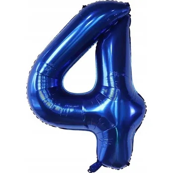 Balónek BALÓNEK 32" 80CM ČÍSLICE MODRÝ ČÍSLO 4