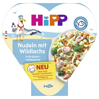 HIPP Těstoviny s&nbsp;divokým lososem s&nbsp;bylinkovo-smetanovou omáčkou 250 g