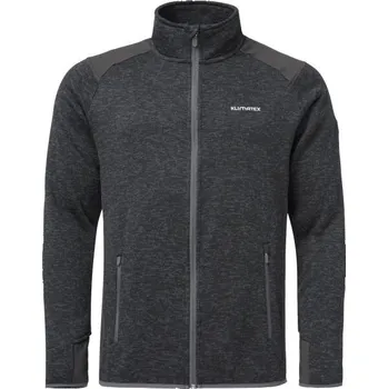 Pánská mikina Pánský kombinovaný svetr KLIMATEX Nevis tmavě šedá Velikost: M