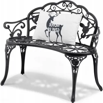 Zahradní lavice Lavička s opěradlem, kovová, 99 x 57 cm