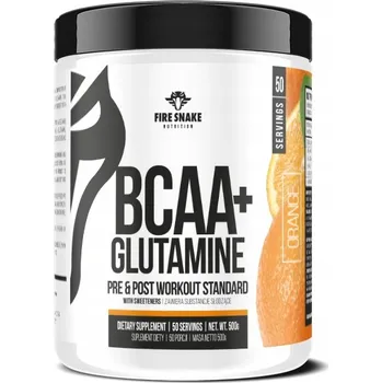 Aminokyselina BCAA + Glutamin v prášku Fire Snake Nutrition 500 g pomeranč