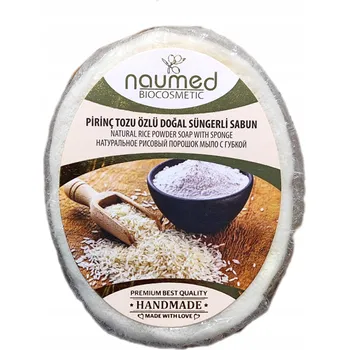 Mýdlo Turecká mýdlová houba RÝŽOVÝ PRÁŠEK 135g – mýdlo s houbou, krémová vůně, SPA