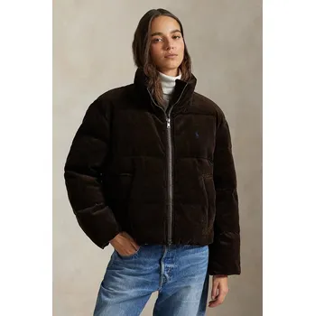 Péřová bunda Polo Ralph Lauren Woven Puffer hnědá barva, zimní, 211971178 89X, vel. XL