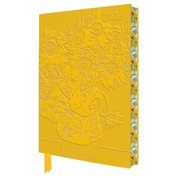 Literární biografie Vincent van Gogh - Sonnenblumen - Tischkalender 2026 - Flame Tree