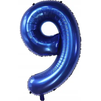 Balónek Balónek číslice 9 devět 32" 80 cm modrý, tmavě modrý, deváté narozeniny