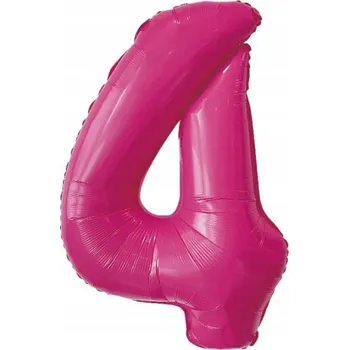 Balónek Fóliový balónek 32" ČÍSLICE 4 Růžový PINK