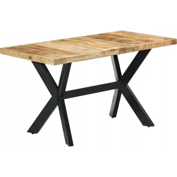 Jídelní stůl Kuchyňský stůl VidaXL obdélníkový černý 70 x 140 x 75 cm