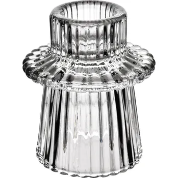 Svícen Skleněný svícen PATRICIA 6x7 cm čirý