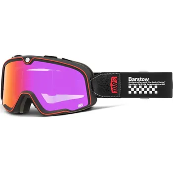 Motocyklové brýle Brýle 100% BARSTOW ERBAN USA červené plexi