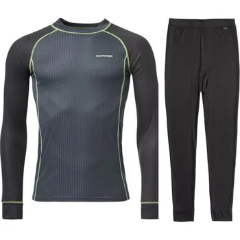Set pánského termoprádla Pánský funkční termoset KLIMATEX Dasty černá Velikost: XL