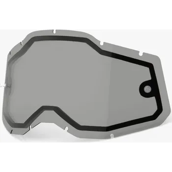 Motocyklové brýle Náhradní plexi Racecraft 2/Accuri 2/Strata 2, 100% - USA (dvojité kouřové, Anti-fog)