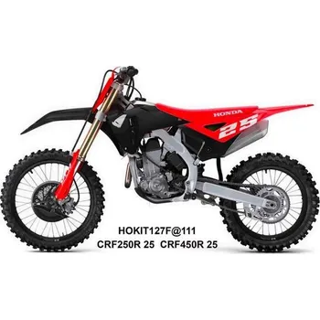 UFO sada plastů a kryty tlumičů HONDA CRF 250 R / 450 R '25-'26 (červená/černá)