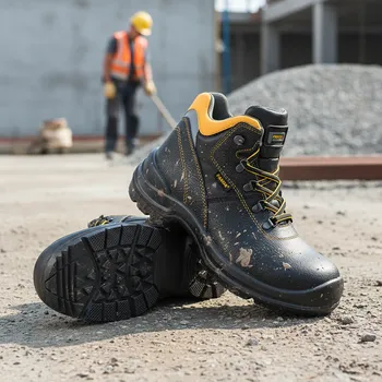 Pracovní obuv CERVA GROUP Obuv PANDA ORSETTO S3 Velikost 45 (UK-10) černá/žlutá