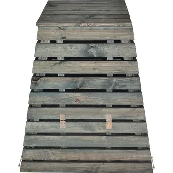 Kompostér Dřevěný zahradní kompostér z masivu 430 L ve tvaru pyramidy, zelený