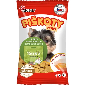 Krmivo pro psa Akinu Mini piškoty s vápníkem pamlsek pro psy 120 g