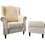 Křeslo ušák MELISA béžová 227654498