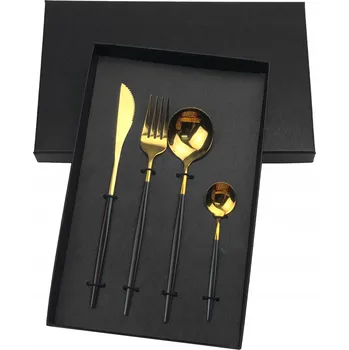 Příbor Sada příborů Zuzii Gold Black 4 ks