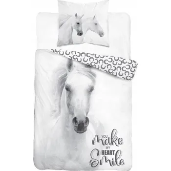 Povlečení Povlečení pro mládež KŮŇ Bílý 160x200