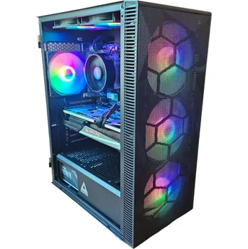 Stolní počítač BestComp Herní PC AMD Ryzen 7 (5700 / RX 9060 XT 16GB / 16GB DDR4 / 1TB SSD / 550W / WIN11) PC skříň: X3 Black Montech