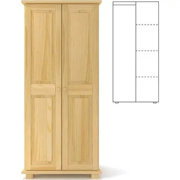 Šatní skříň KLASA-NÁBYTEK.cz Šatní skříň 2P - borovice
