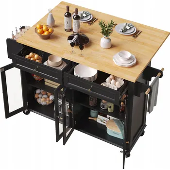 Knihovna Kuchyňská skříňka Arhatreya černá 140 x 72,5 x 90 cm, barva čela: černá