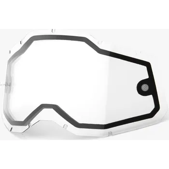 Motocyklové brýle Náhradní plexi Racecraft 2/Accuri 2/Strata 2, 100% - USA (dvojité čiré, Anti-fog)