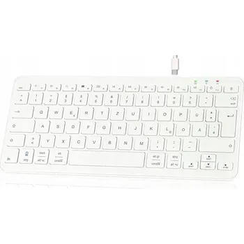 Klávesnice Qulose QUJPEU0001 Bezdrátová Bluetooth klávesnice bílá QWERTZ