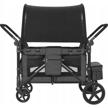 Kočárek SucceBuy Kočárek pro čtyřčata, tmavě šedá/černá, nosnost 150 kg