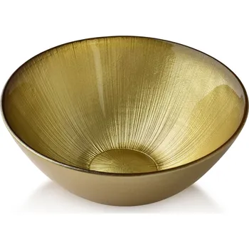 Allesken Skleněná mísa GOLDIE 15 cm zlatá