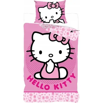 Povlečení Hello Kitty růžové 140 x 200, 60 x 70 cm