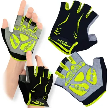Cyklistické rukavice Cyklistické rukavice pánské XXL gelové bez prstů krátké
