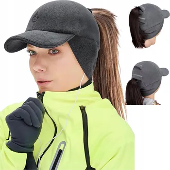 Čepice Běžecká čepice s kšiltem, sportovní, tréninková, ochrana uší