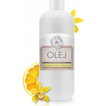 Masážní přípravek E-FIORE Masážní olej s vitamínem E 100% přírodní VANILKA S POMERANČEM 500 ml