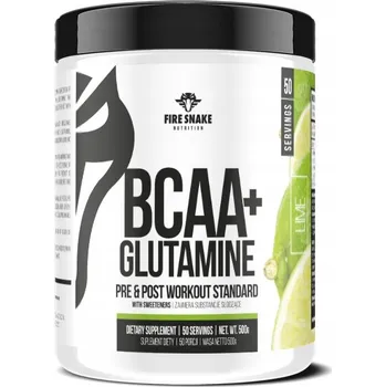 Aminokyselina BCAA + Glutamin v prášku Fire Snake Nutrition 500 g limetka