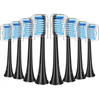 Elektrický zubní kartáček NÁHRADNÍ HLAVICE PRO ELEKTRICKÝ ZUBNÍ KARTÁČEK PHILIPS ČERNÉ SADA 8 KUSŮ