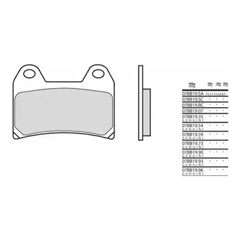 Brzdová destička BRZDOVÉ DESTIČKY BREMB 07BB1973 ORGANIC