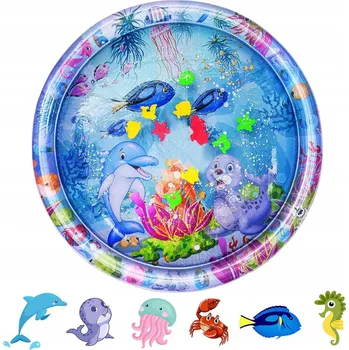 Hračka pro nejmenší KULATÁ RYBIČKY PODLOŽKA PRO MIMINKA DĚTSKÉ SENZORY BAREVNÉ RYBKY PODVODNÍ SVĚT