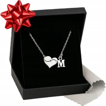 Náhrdelník Stříbrný náhrdelník srdce a nekonečno s písmenkem dle výběru 925 řetízek