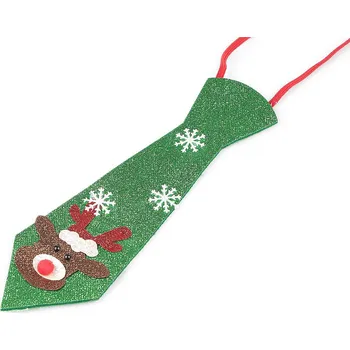 Kravata Vánoční / párty kravata Varianta: 2 zelená sob, Balení: 1 ks