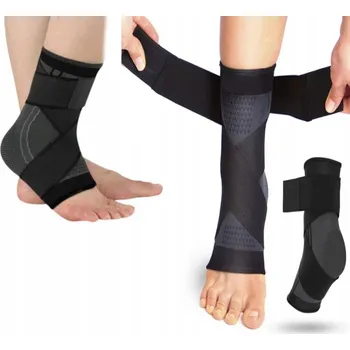 Elastická ORTOPEDICKÁ sportovní bandáž na kotník zpevňující velikost M