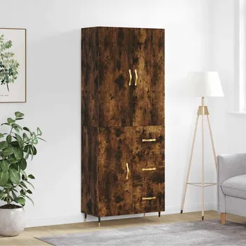 Organizace kuchyně vidaXL Skříň highboard 69,5 x 34 x 180 cm kompozitní dřevo [3195886] Barva: kouřový dub