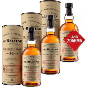 Whisky Akce 2+1: 2x Balvenie 14YO Caribbean Cask 0,7L + Balvenie Caribbean Cask 0,7L 14YO ZDARMA