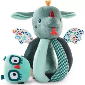 Lilliputiens - chrastítko - dráček Joe a sova Merlin