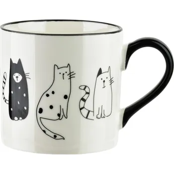 Porcelánový hrnek COTTELLO I. 370 ml bílý/černý