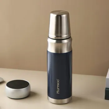 Termoska Termoska Murmioo, izolovaná láhev z nerezové oceli 0,5 l ČERNÁ