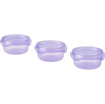 Dóza na potraviny IKEA PRUTA Mini dózy na potraviny 3 ks sada 70 ml FIALOVÉ