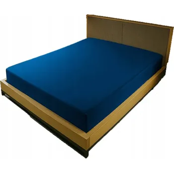 Prostěradlo PROSTĚRADLO JERSEY S GUMOU 160x220 TMAVĚ MODRÉ