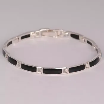 Náramek Stříbrný náramek s onyxem Ag 9 g