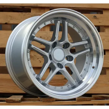 Alu kolo Alu kola Racing Line A5863, 17x9.5 5x120 ET25, stříbrná + leštěný límec